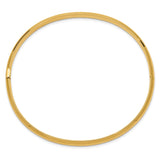 14k 3/16 Oversize High Polished 5.00mm Hinged Oval Bangle Bracelet