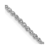 14K  White Gold 20 inch 1.7mm Ropa with Lobster Clasp Chain