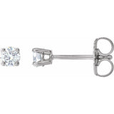 Sterling Silver 1/2 CTW Lab-Grown Diamond Earrings