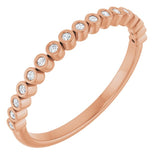 10K Rose Gold .07 CTW Natural Diamond Anniversary Band