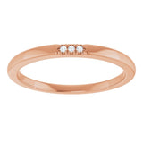 10K Rose Gold .015 CTW Natural Diamond Anniversary Band
