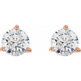 14K Rose Gold 1/5 CTW Natural Diamond Stud Earrings