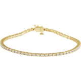 14K Yellow Gold 2 CTW Natural Diamond Line 7 1/4
