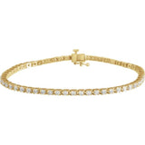 14K Yellow Gold 3 CTW Natural Diamond Line 7 1/4