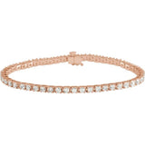 14K Rose Gold 4 CTW Natural Diamond Line 7 1/4