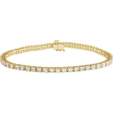 14K Yellow Gold 5 CTW Natural Diamond Line 7 1/4