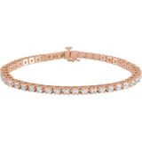 14K Rose Gold 5 CTW Natural Diamond Line 7 1/4