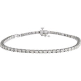 14K White Gold 3 CTW Lab-Grown Diamond Line 7 1/4