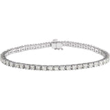 14K White Gold 4 CTW Lab-Grown Diamond Line 7 1/4