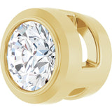 14K Yellow Gold 1/10 CT Natural Diamond Slide Pendant