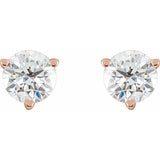 14K Rose Gold 3/4 CTW Natural Diamond Earrings