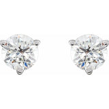 14K White Gold 3/4 CTW Natural Diamond Earrings
