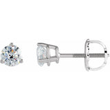 Platinum 3/8 CTW Natural Diamond Earrings