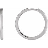 14K White Gold Hinged 18 mm Hoop Earring