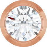 14K Rose Gold 1/4 CT Lab-Grown Diamond Slide Pendant