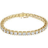 14K Yellow Gold 10 CTW Lab-Grown Diamond Line 7 1/4