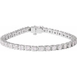 14K White Gold 7 CTW Lab-Grown Diamond Line 7 1/4