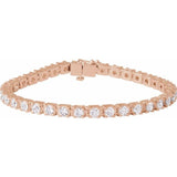 14K Rose Gold 7 CTW Lab-Grown Diamond Line 7 1/4