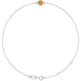 14K White Gold Natural Citrine 6 1/2-7 1/2