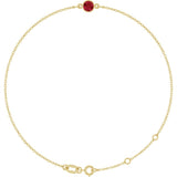 14K Yellow Gold Lab-Grown Ruby 6 1/2-7 1/2