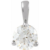 14K White Gold 1/3 CT Lab-Grown Diamond Pendant