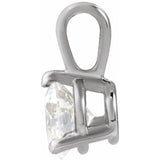 14K White Gold 1/3 CT Lab-Grown Diamond Pendant