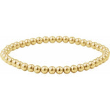 14K Yellow Gold-Filled 4 mm Elastic Bead 6 1/2