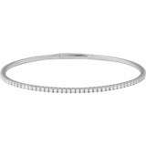 14K White Gold 1 1/2 CTW Lab-Grown Diamond Flexible Bangle 7