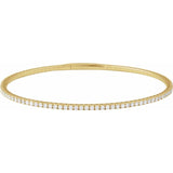 14K Yellow Gold 2 CTW Lab-Grown Diamond Flexible Bangle 7