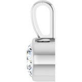 Platinum 1/3 CT Lab-Grown Diamond Bezel-Set Solitaire Pendant