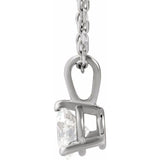 Sterling Silver 1/3 CTW Lab-Grown Diamond 18" Necklace
