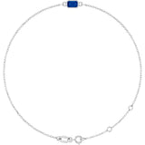 14K White Gold Lab-Grown Blue Sapphire 6 1/2-7 1/2" Bracelet