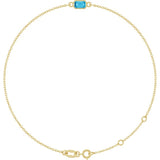 14K Yellow Gold Natural Aquamarine 6 1/2-7 1/2