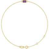 14K Yellow Gold Lab-Grown Alexandrite 6 1/2-7 1/2