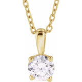14K Yellow Gold 1/3 CT Lab-Grown Diamond 18" Necklace
