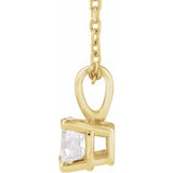 14K Yellow Gold 1/2 CT Lab-Grown Diamond 18" Necklace
