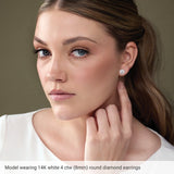 14K Rose Gold Lab-Grown Alexandrite Earring