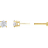 14K Yellow Gold 1/4 CT Lab-Grown Diamond Earring