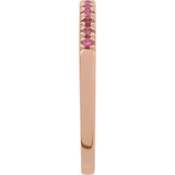 10K Rose Gold Natural Pink Tourmaline Stackable Ring