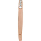 10K Rose Gold 1/6 CTW Lab-Grown Diamond Stackable Ring