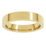 14K Yellow Gold 4 mm Comfort-Fit Flat Band Size 5.5