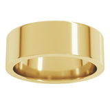14K Yellow Gold 7 mm Comfort-Fit Flat Band Size 5