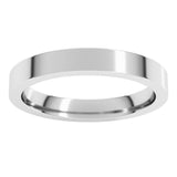 Platinum 3 mm Comfort-Fit Flat Band Size 7