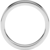 14K White Gold 5 mm Comfort-Fit Flat Band Size 10