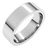 14K White Gold 6 mm Comfort-Fit Flat Band Size 7.5