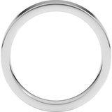 Platinum 4 mm Comfort-Fit Flat Band Size 8