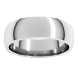 Sterling Silver 6 mm Lightweight Comfort-Fit Half Round Band Size 9