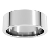 Platinum 7 mm Comfort-Fit Flat Band Size 8