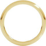 14K Yellow Gold 1.5 mm Comfort-Fit Half Round Band Size 6.5