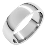 Sterling Silver 6 mm Lightweight Comfort-Fit Half Round Band Size 10